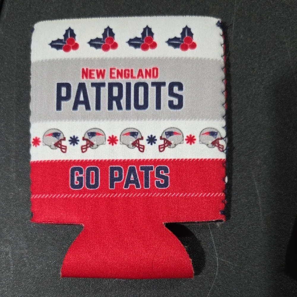 New England Patriots Ugly Sweater Can Coolers